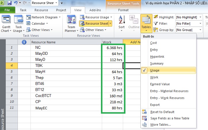 MSP - Lập tiến độ và quản lý dự án xây dựng bằng Microsoft Project