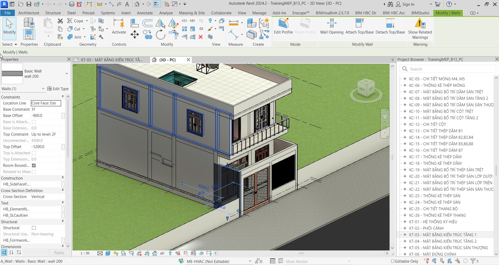 RVB - REVIT STRUCTURE & ARCHITECTURE (KẾT CẤU VÀ KIẾN TRÚC)